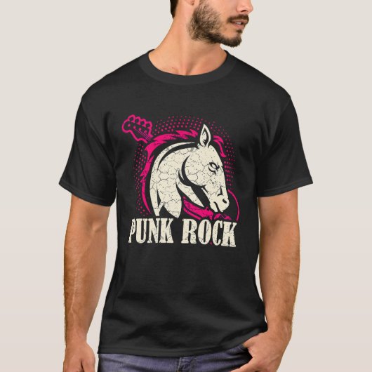 Punk Music Unicorn Punker Rock Concert Tシャツ (正面)