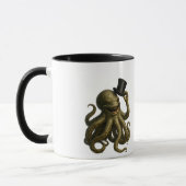 Punk octopus tipping dapper steampunk octopus tipp マグカップ (左)