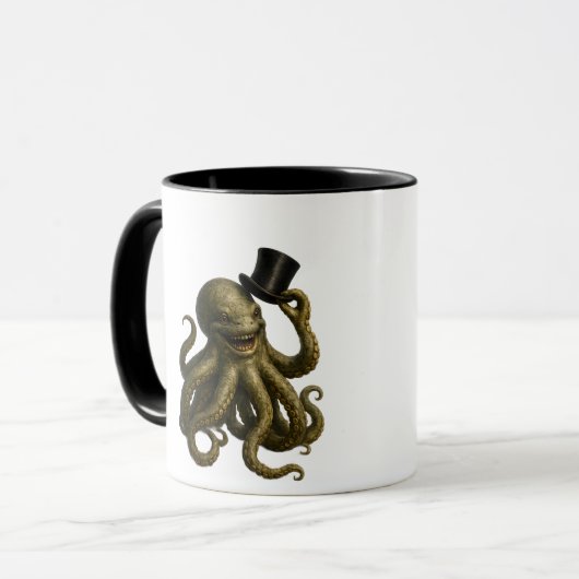 Punk octopus tipping dapper steampunk octopus tipp マグカップ (正面左)