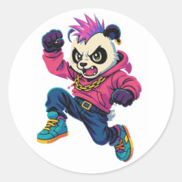 Punk Panda Power ラウンドシール