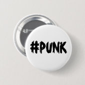 #PUNK Pin (B&W) 缶バッジ (正面&裏面)