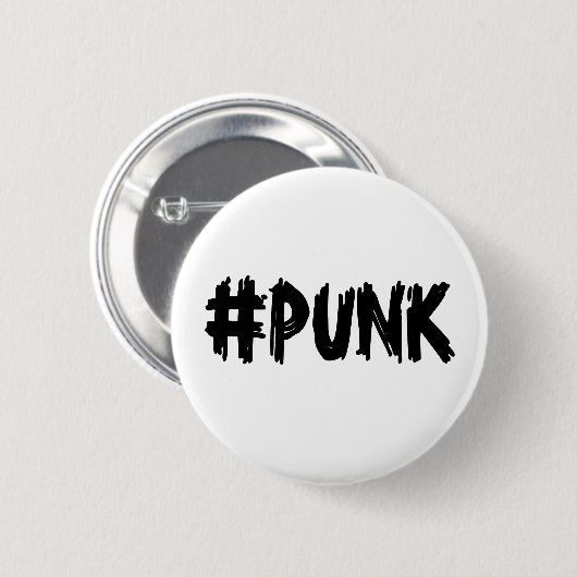 #PUNK Pin (B&W) 缶バッジ (正面&裏面)