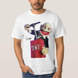 punk puppet with TNT plunger Tシャツ