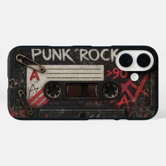Punk Rock Apple iPhone 16 Case Case-Mate iPhoneケース (裏面 (横))