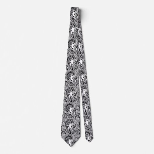 Punk Rock Black & White Necktie ネクタイ (正面)