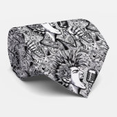 Punk Rock Black & White Necktie ネクタイ (ロール)