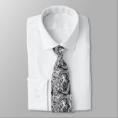 Punk Rock Black & White Necktie ネクタイ (タイ)