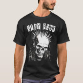 Punk Rock Concert Skull Skeleton Mohawk Mohican S Tシャツ (正面)