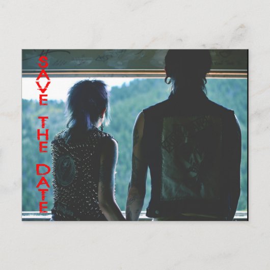 Punk Rock Emo punk日付ポストカードを保存 案内ポストカード (正面)