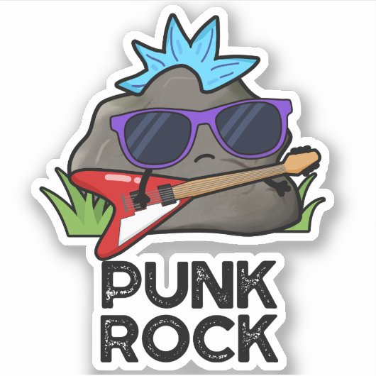 Punk Rock Funny Music Pun  シール (正面)