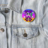 Punk Rock Inspired Roller Derby Girl Button Pin 缶バッジ (インサイチュ)