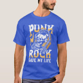Punk rock saved my life crazy mohawk funny tシャツ (正面)