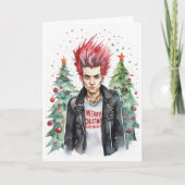 punk rocker christmas card カード (正面)