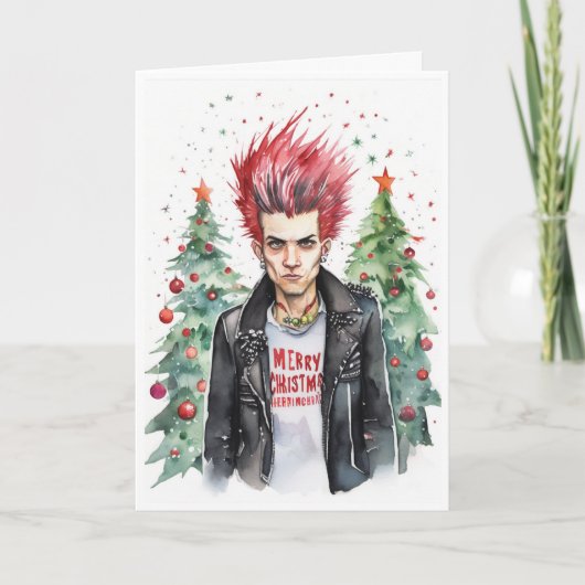 punk rocker christmas card カード (正面)