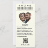 Punk Romance Rock ’n’ Roll Wedding Ticket 招待状 (裏面)