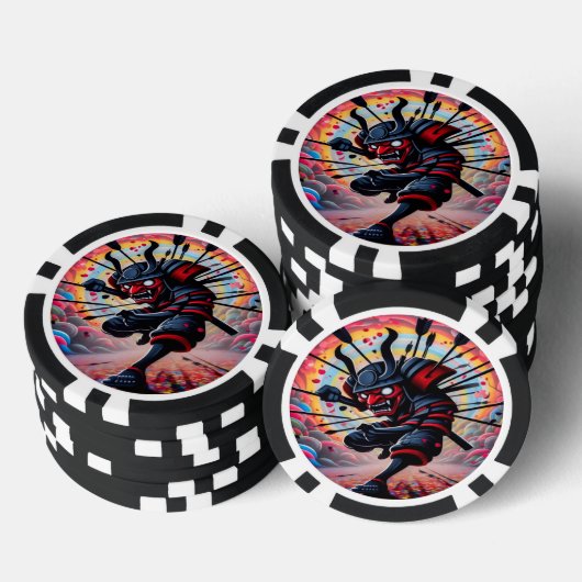 Punk Samurai Poker Chips ポーカーチップ (積み重ね)