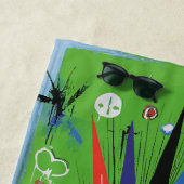 Punk Skull Graffiti Street Art ビーチタオル (インサイチュ)