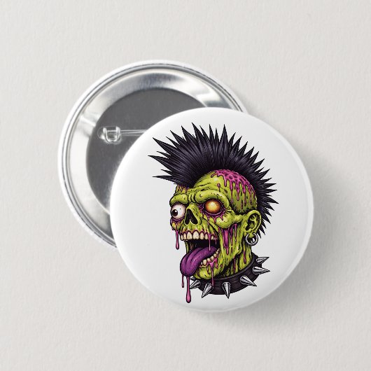 Punk Zombie 缶バッジ (正面&裏面)