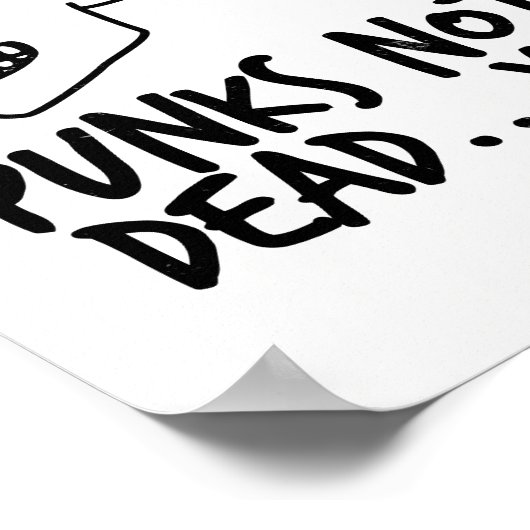 Punks Not Dead...Yet Skull White ポスター (角)