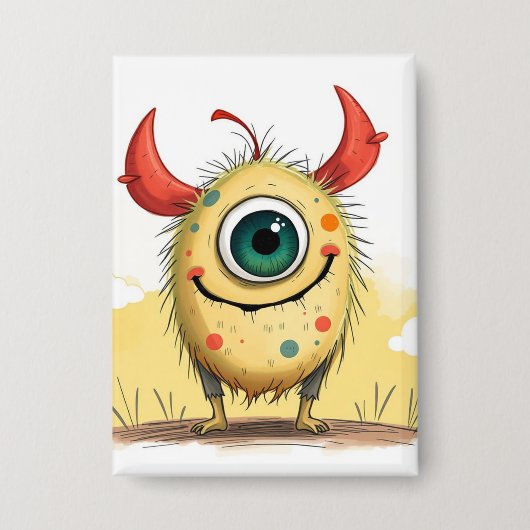 „Pünktchen das Einauge“ 缶バッジ (正面)