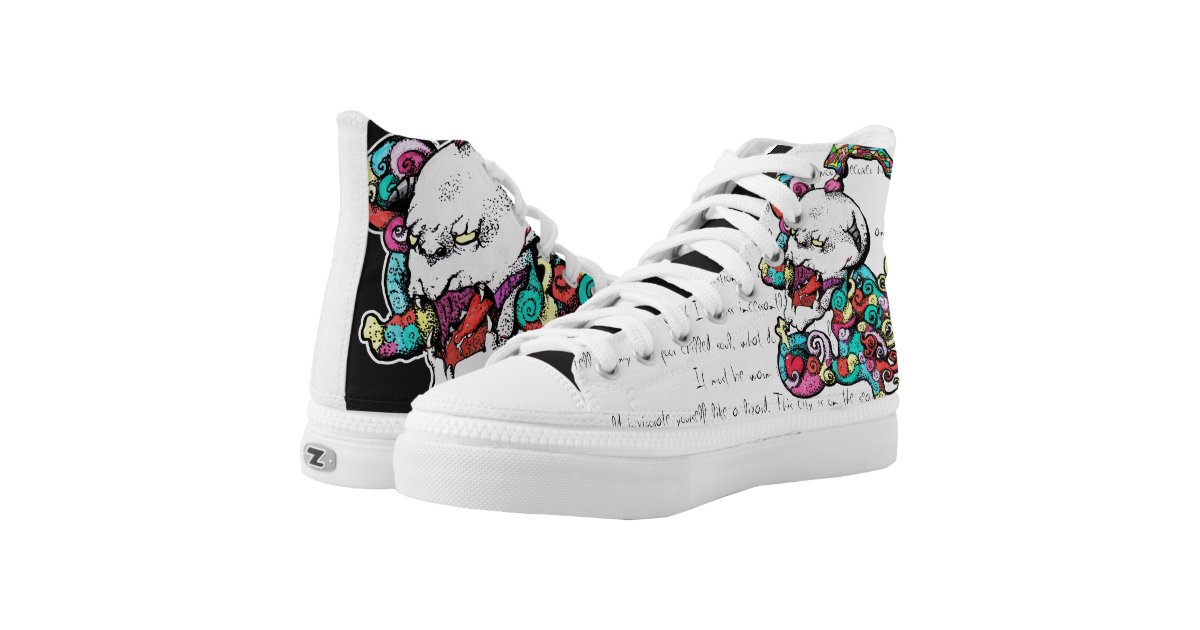 Punkyの鬼のスカルのasimetricalの靴 ハイトップスニーカー Zazzle Co Jp Punkyの鬼のスカルのasimetricalの靴 ハイトップスニーカー Zazzle Co Jp