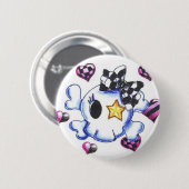 Punkyのスカル 缶バッジ (正面&裏面)