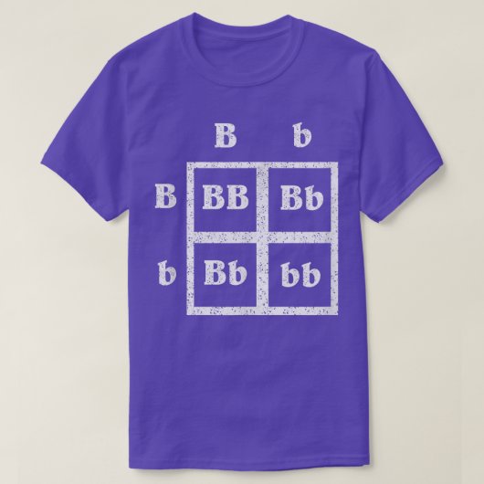 Punnet Square Science Distressed Shirt - Genetics  Tシャツ (デザイン正面)