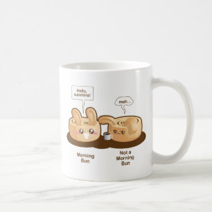 Punnyのパン: かわいい朝のバニー コーヒーマグカップ