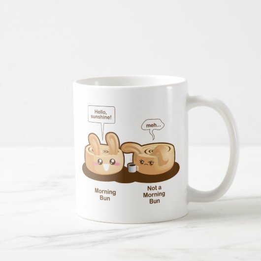 Punnyのパン: かわいい朝のバニー コーヒーマグカップ (右)