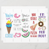 Punny Food Valentineのしおり (正面/裏面)