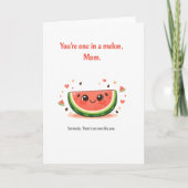 Punny Mother's Day Card – One in a Melon Mom カード (正面)