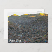 Puno, Perú, Mirador de Puma / City View ポストカード (正面/裏面)