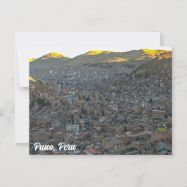 Puno, Perú, Mirador de Puma / City View ポストカード