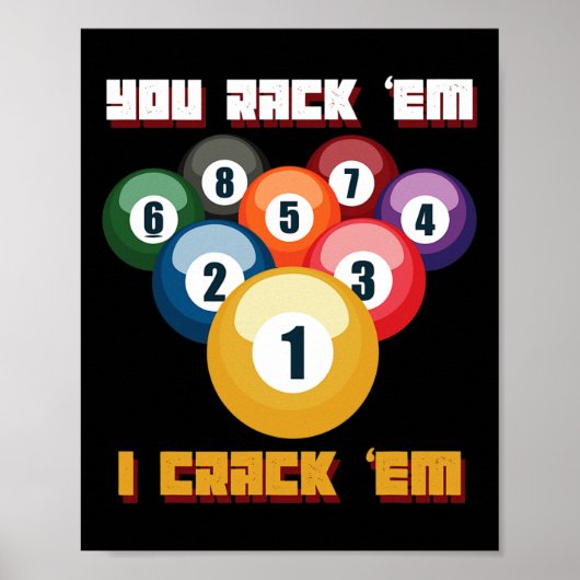 Punsビリヤード選手またはアスリート ポスター (正面)