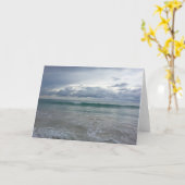 Punta Canaのビーチの挨拶状 カード (黄色い花)