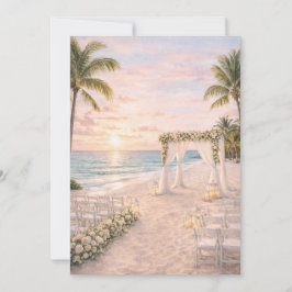 Punta Cana Beach Wedding Invitation | Editable  招待状