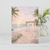 Punta Cana Beach Wedding Invitation | Editable  招待状 (スタンド正面)