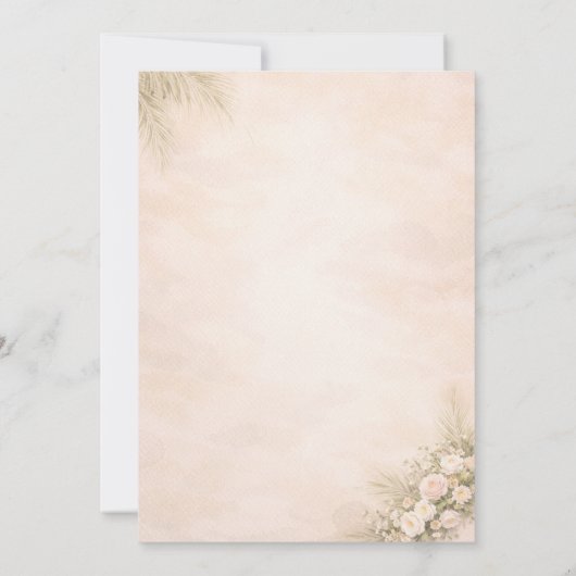 Punta Cana Beach Wedding Invitation | Editable  招待状 (裏面)