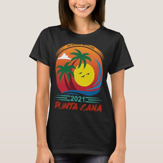Punta Cana Dominican Republic Holiday Beach Ocean Tシャツ (正面)