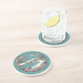 Punta Cana Dominican Republic Travel Art Badge コースター (側面)