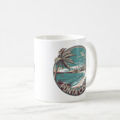 Punta Cana Dominican Republic Travel Art Badge コーヒーマグカップ (正面右)