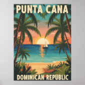 Punta Cana Dominican Republic Tropical Sunset  ポスター (正面)