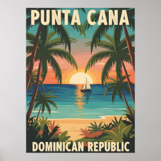 Punta Cana Dominican Republic Tropical Sunset  ポスター