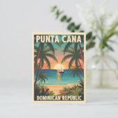 Punta Cana Dominican Republic Tropical Sunset  ポストカード (スタンド正面)