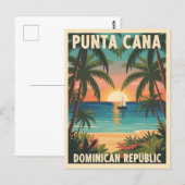 Punta Cana Dominican Republic Tropical Sunset  ポストカード (正面/裏面)