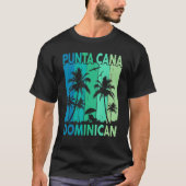Punta Cana Dominican Vacation Shirt Palm Tree Beac Tシャツ (正面)