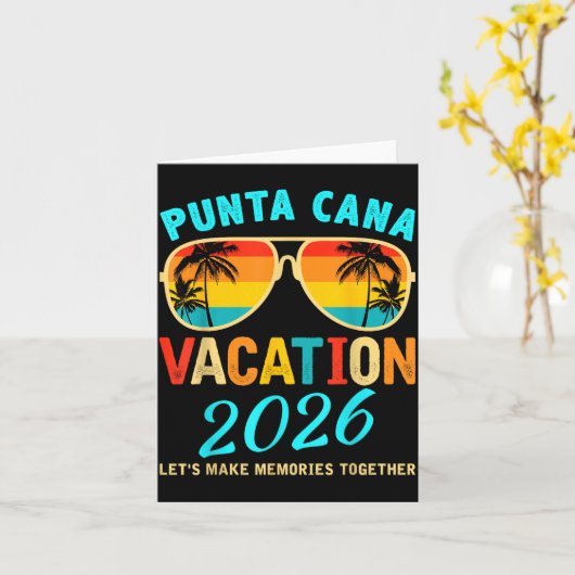 Punta Cana Trip 2026 Beach Vacation Summer Hollida カード (黄色い花)