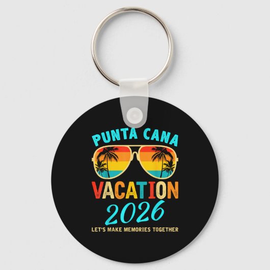 Punta Cana Trip 2026 Beach Vacation Summer Hollida キーホルダー (正面)