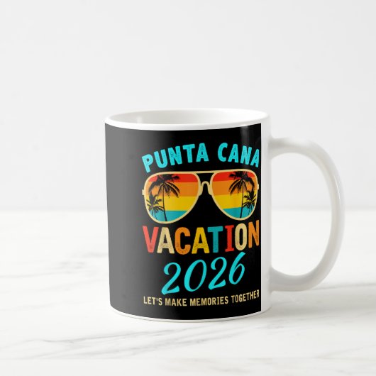 Punta Cana Trip 2026 Beach Vacation Summer Hollida コーヒーマグカップ (右)