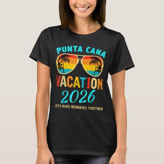 Punta Cana Trip 2026 Beach Vacation Summer Hollida Tシャツ (正面)